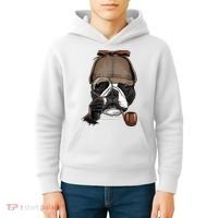 Boston Terrier Detective Boston Terrier Dog Lover Kids Hoodie thumb 4
