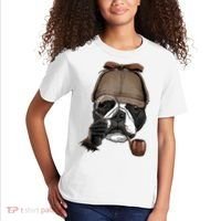 Boston Terrier Detective Boston Terrier Dog Lover Kids T-Shirt thumb 2