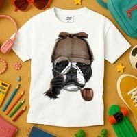 Boston Terrier Detective Boston Terrier Dog Lover Kids T-Shirt thumb 3