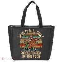 Born To Dilly Dally Forced To Pick Up The Pace Cute Sloth Tote Bag thumb 0