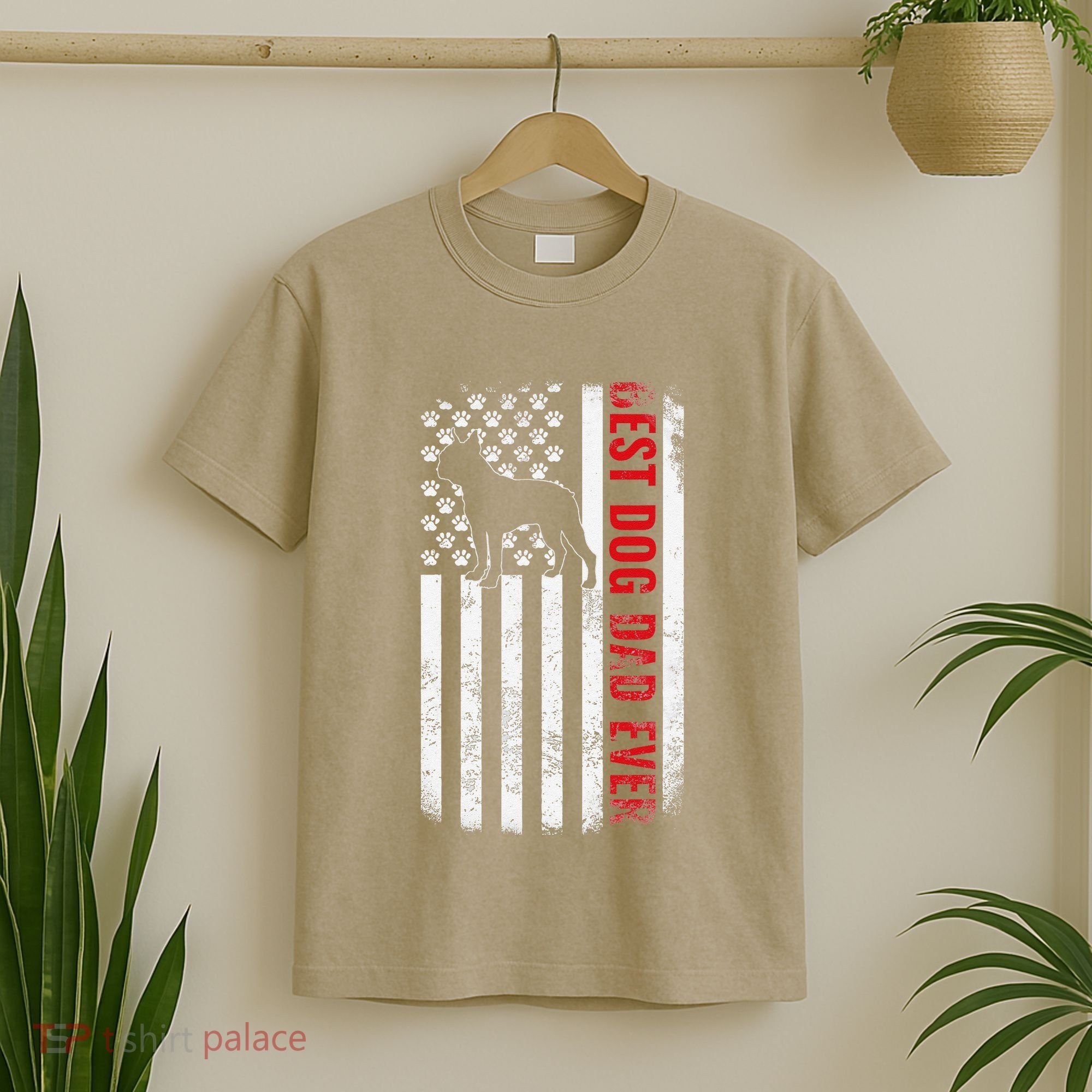 Boston Terrier Dad Dog Dad FatherS Day American Dog Dad T-Shirt
