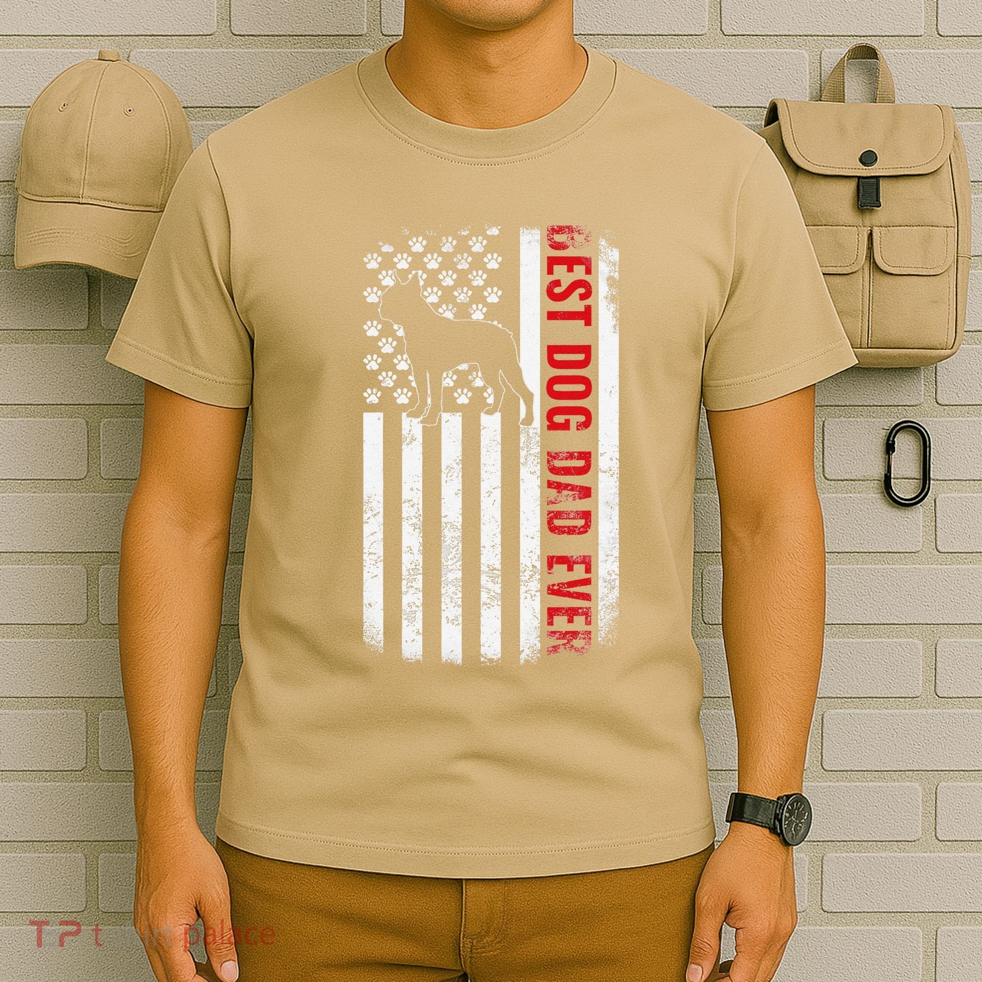 Boston Terrier Dad Dog Dad FatherS Day American Dog Dad T-Shirt