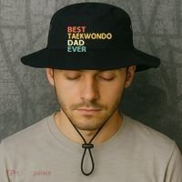 Best Taekwondo Dad Ever Martial Arts Tkd Gift Bucket Hat thumb 2