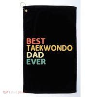 Best Taekwondo Dad Ever Martial Arts Tkd Gift Golf Towel thumb 0