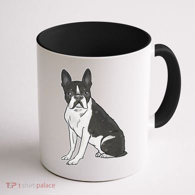 Boston Terrier Dog Coffee Mug back