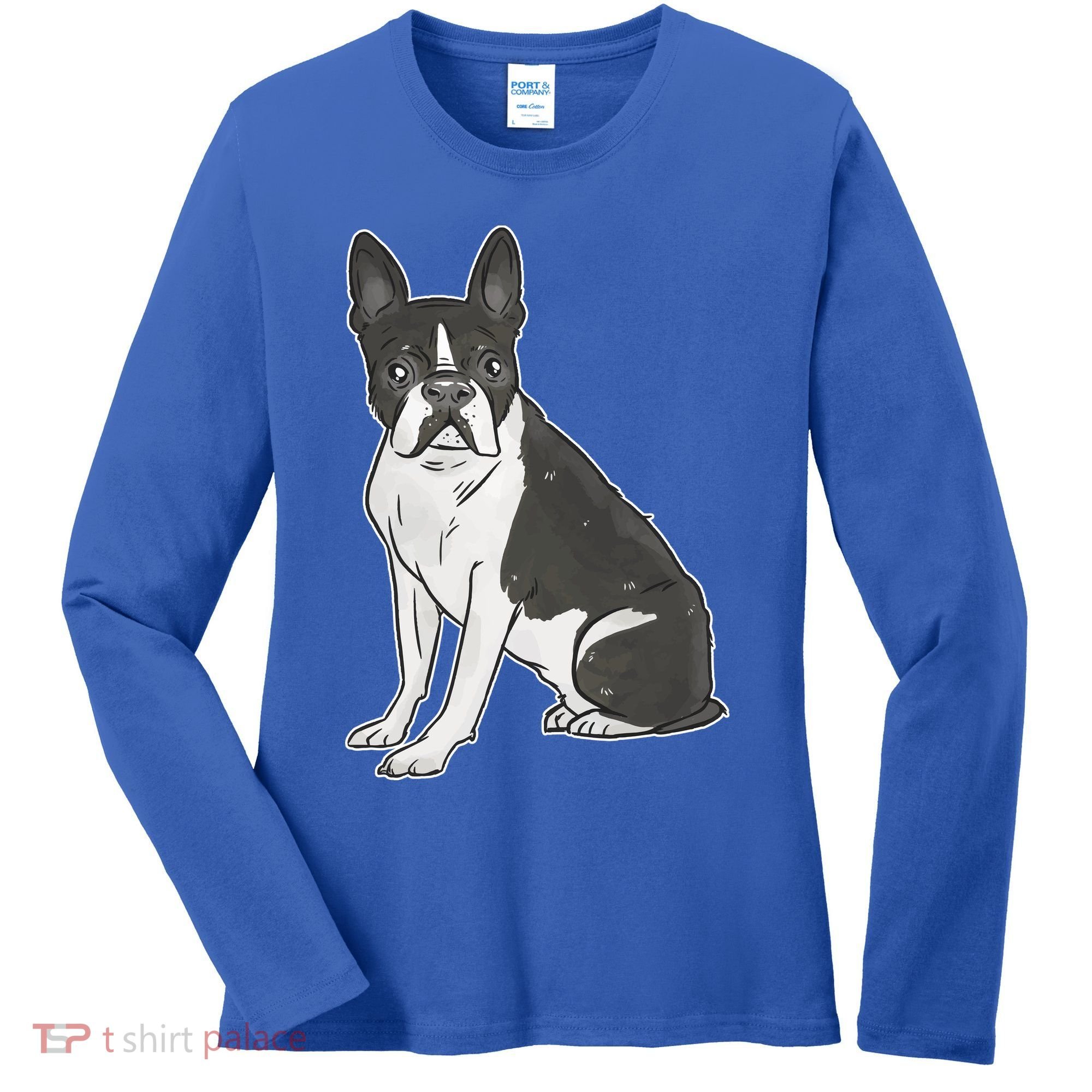 Boston Terrier Dog Women's Long Sleeve Shirt