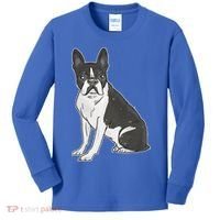 Boston Terrier Dog Kids Long Sleeve Shirt thumb 0