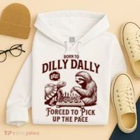 Born To Dilly Dally Forced To Pick Up The Pace Sloth Snail Hoodie thumb 4