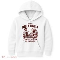 Born To Dilly Dally Forced To Pick Up The Pace Sloth Snail Kids Hoodie thumb 0