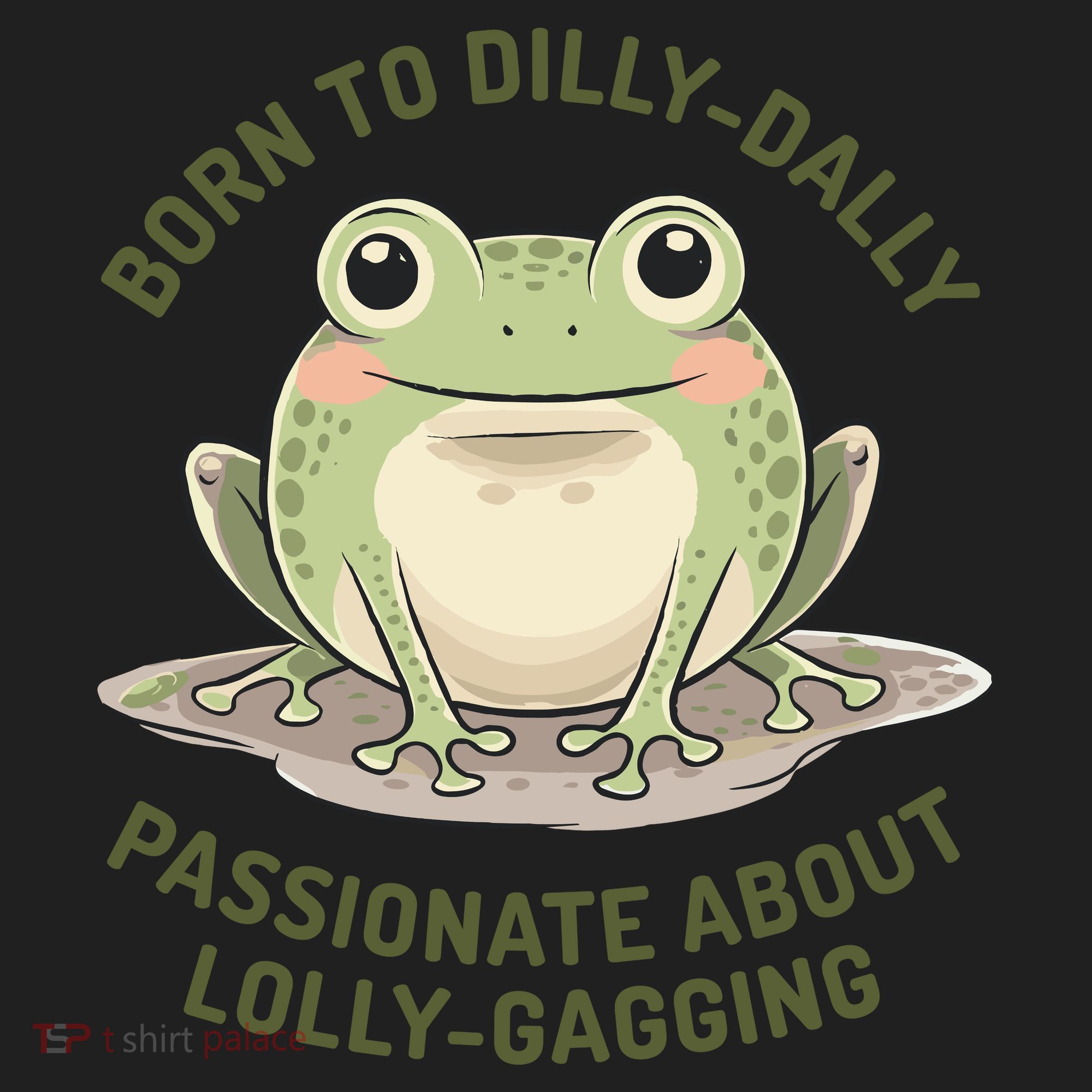 Born To Dilly Dally Funny Green Frog Meme Women's Sweatshirt