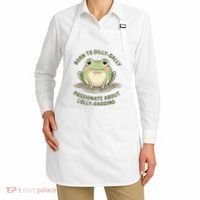 Born To Dilly Dally Funny Green Frog Meme Apron thumb 2