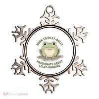 Born To Dilly Dally Funny Green Frog Meme Ornament thumb 0