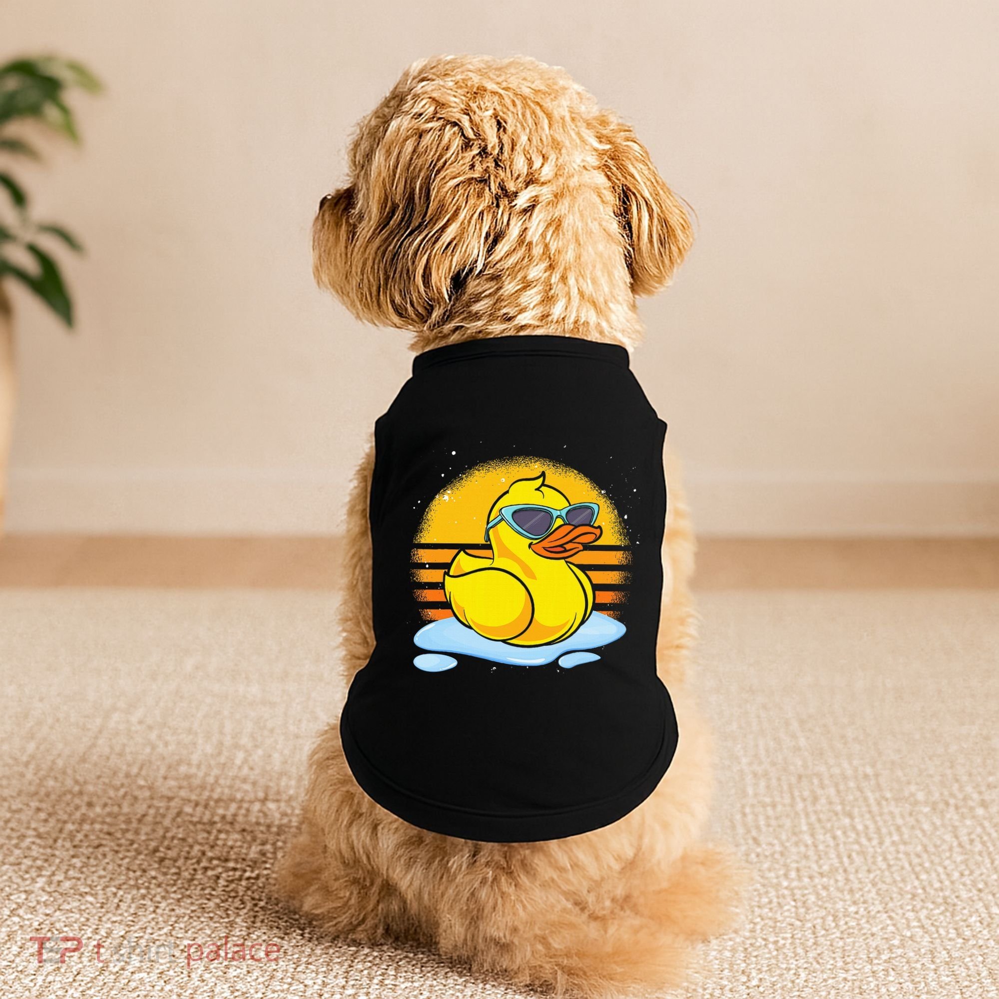 Bath Toy Duckie Cute Ducky Cool Sunglasses Retro Rubber Duck Doggie Tank