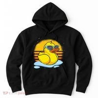 Bath Toy Duckie Cute Ducky Cool Sunglasses Retro Rubber Duck Hoodie thumb 0