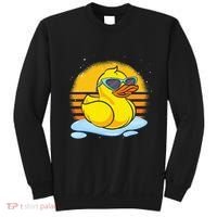 Bath Toy Duckie Cute Ducky Cool Sunglasses Retro Rubber Duck Sweatshirt thumb 0