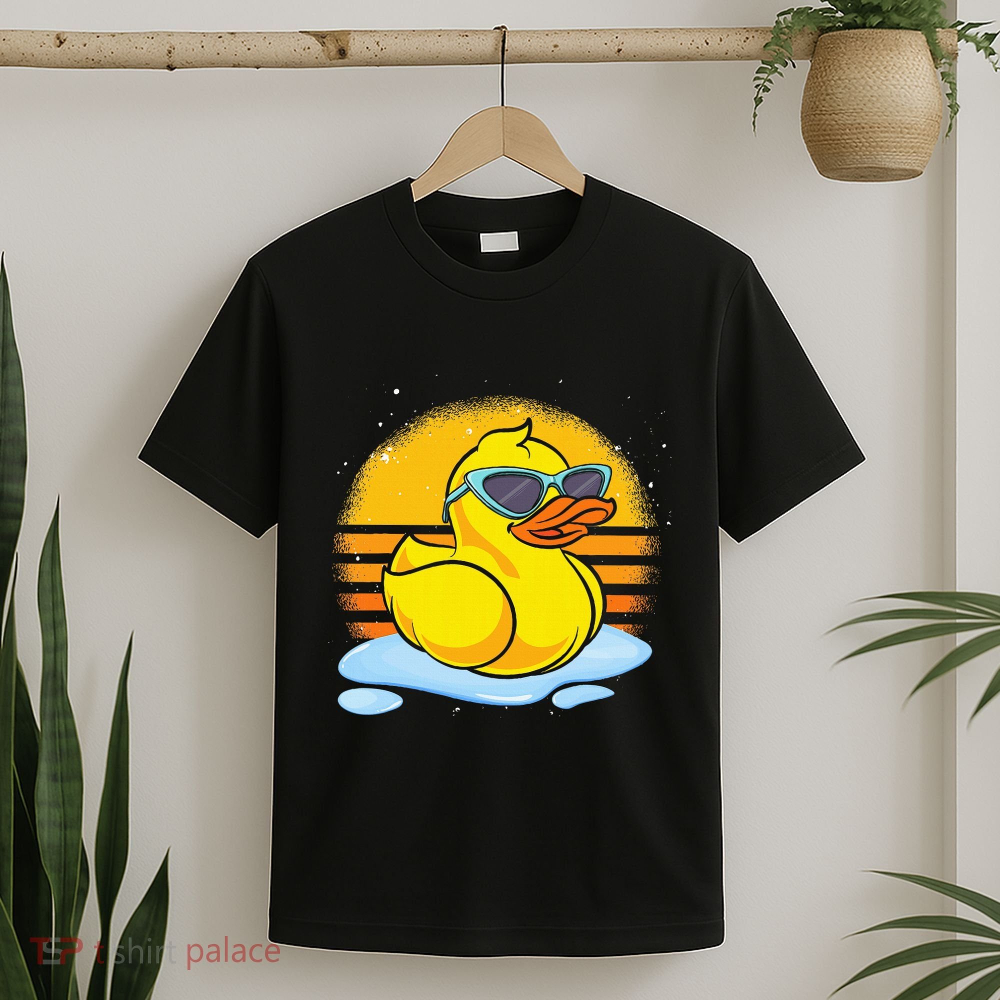 Bath Toy Duckie Cute Ducky Cool Sunglasses Retro Rubber Duck T-Shirt