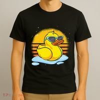 Bath Toy Duckie Cute Ducky Cool Sunglasses Retro Rubber Duck T-Shirt thumb 3
