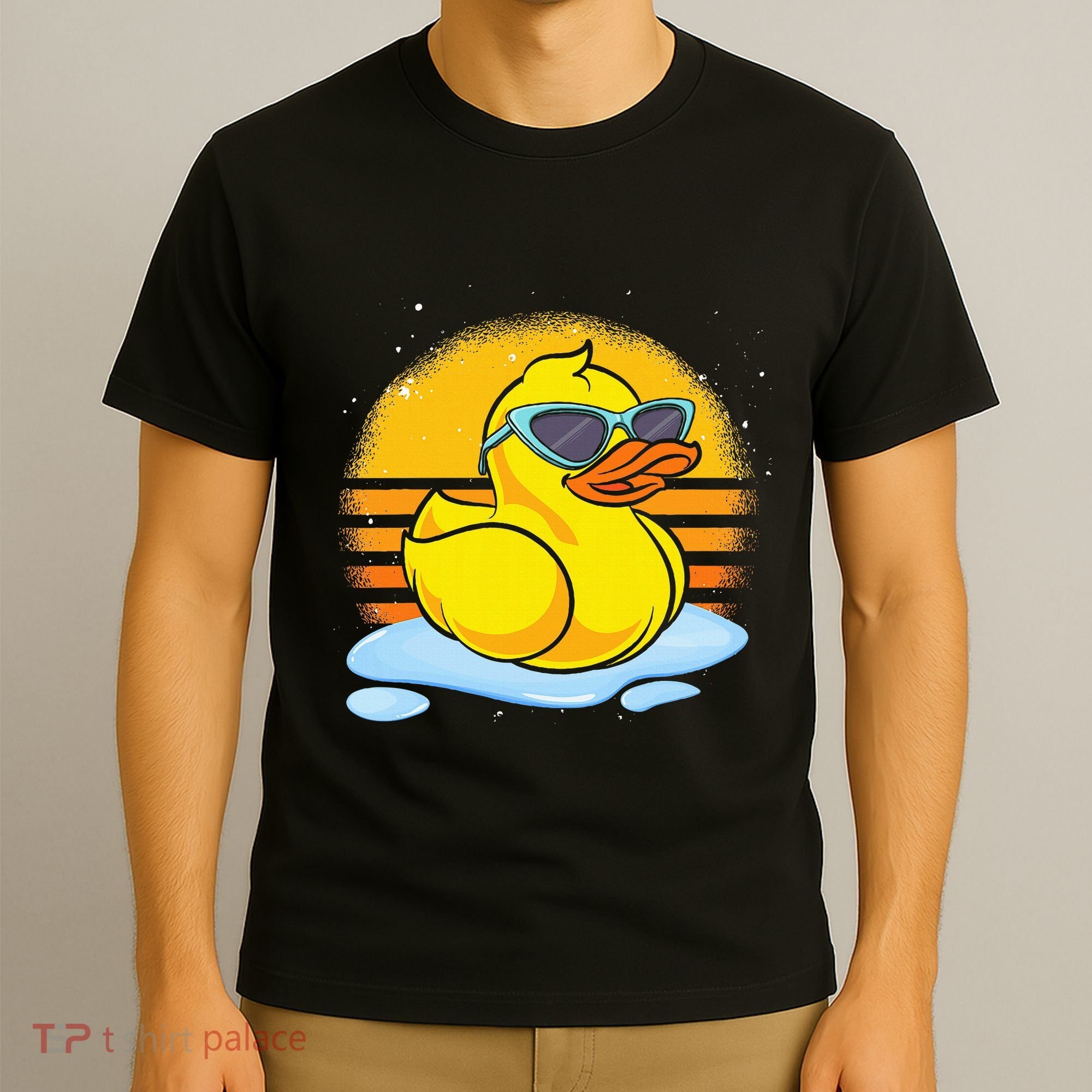 Bath Toy Duckie Cute Ducky Cool Sunglasses Retro Rubber Duck T-Shirt