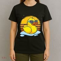 Bath Toy Duckie Cute Ducky Cool Sunglasses Retro Rubber Duck T-Shirt thumb 4