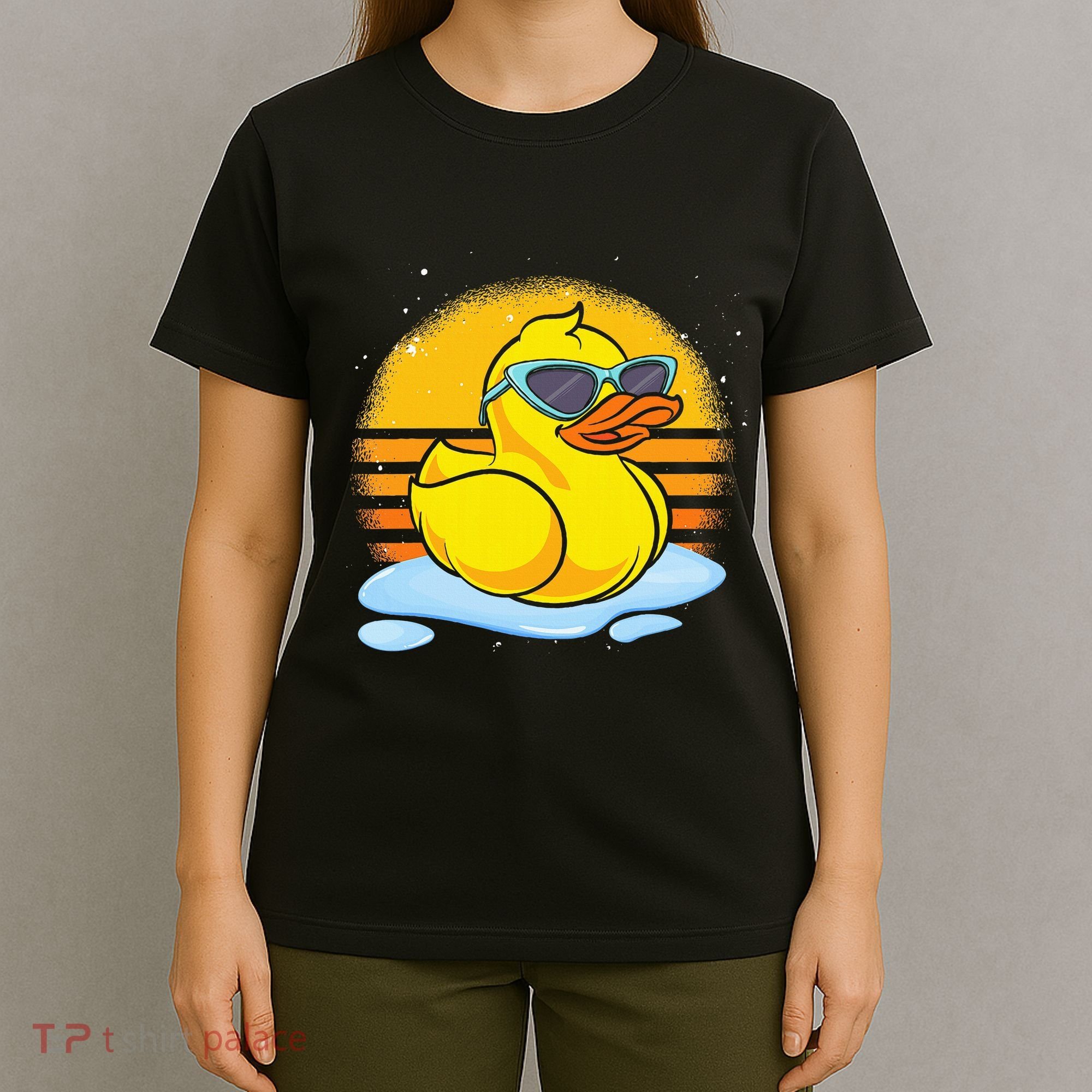 Bath Toy Duckie Cute Ducky Cool Sunglasses Retro Rubber Duck T-Shirt