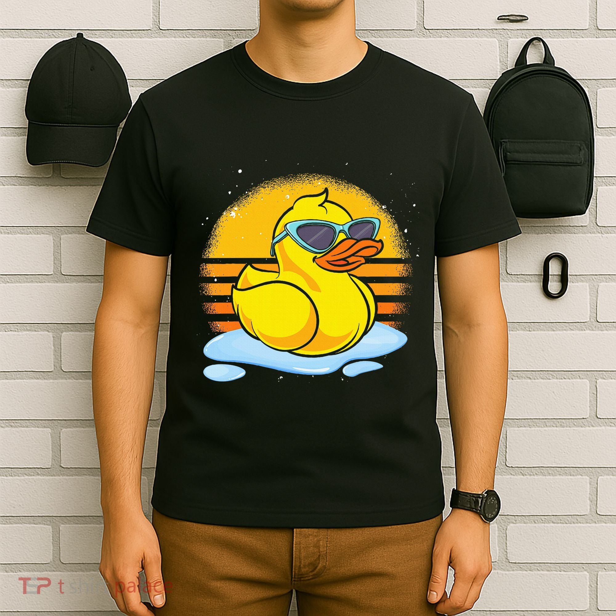 Bath Toy Duckie Cute Ducky Cool Sunglasses Retro Rubber Duck T-Shirt