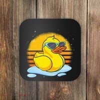 Bath Toy Duckie Cute Ducky Cool Sunglasses Retro Rubber Duck Coaster thumb 0