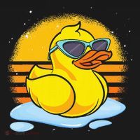 Bath Toy Duckie Cute Ducky Cool Sunglasses Retro Rubber Duck Ornament thumb 1