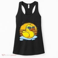 Bath Toy Duckie Cute Ducky Cool Sunglasses Retro Rubber Duck Women's Tank Top thumb 0
