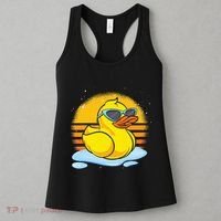 Bath Toy Duckie Cute Ducky Cool Sunglasses Retro Rubber Duck Women's Tank Top thumb 3