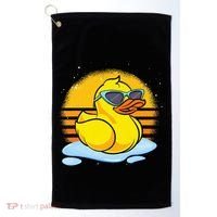 Bath Toy Duckie Cute Ducky Cool Sunglasses Retro Rubber Duck Golf Towel thumb 0