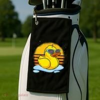 Bath Toy Duckie Cute Ducky Cool Sunglasses Retro Rubber Duck Golf Towel thumb 2
