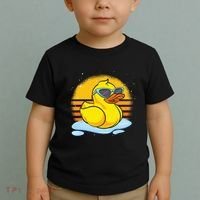 Bath Toy Duckie Cute Ducky Cool Sunglasses Retro Rubber Duck Toddler T-Shirt thumb 2