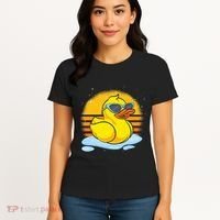 Bath Toy Duckie Cute Ducky Cool Sunglasses Retro Rubber Duck Women's T-Shirt thumb 4
