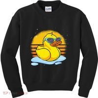 Bath Toy Duckie Cute Ducky Cool Sunglasses Retro Rubber Duck Kids Sweatshirt thumb 0