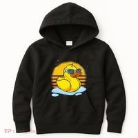 Bath Toy Duckie Cute Ducky Cool Sunglasses Retro Rubber Duck Kids Hoodie thumb 0