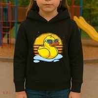 Bath Toy Duckie Cute Ducky Cool Sunglasses Retro Rubber Duck Kids Hoodie thumb 3