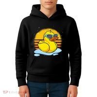 Bath Toy Duckie Cute Ducky Cool Sunglasses Retro Rubber Duck Kids Hoodie thumb 4