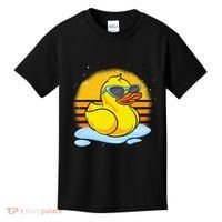 Bath Toy Duckie Cute Ducky Cool Sunglasses Retro Rubber Duck Kids T-Shirt thumb 0
