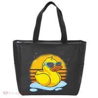 Bath Toy Duckie Cute Ducky Cool Sunglasses Retro Rubber Duck Tote Bag thumb 0
