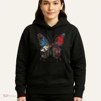 Butterfly Text Drawing Art Graphic Motif Anime Hoodie thumb 5