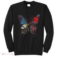Butterfly Text Drawing Art Graphic Motif Anime Sweatshirt thumb 0
