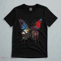 Butterfly Text Drawing Art Graphic Motif Anime T-Shirt thumb 5