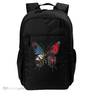 Butterfly Text Drawing Art Graphic Motif Anime Backpack