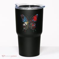 Butterfly Text Drawing Art Graphic Motif Anime Tumbler thumb 0