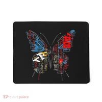 Butterfly Text Drawing Art Graphic Motif Anime Mousepad thumb 0