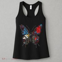 Butterfly Text Drawing Art Graphic Motif Anime Women's Tank Top thumb 3