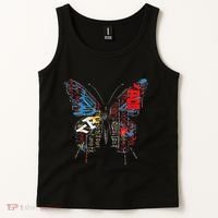 Butterfly Text Drawing Art Graphic Motif Anime Tank Top thumb 2