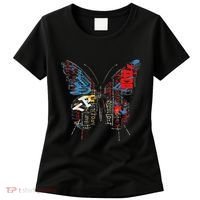 Butterfly Text Drawing Art Graphic Motif Anime Women's T-Shirt thumb 0