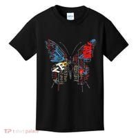 Butterfly Text Drawing Art Graphic Motif Anime Kids T-Shirt thumb 0