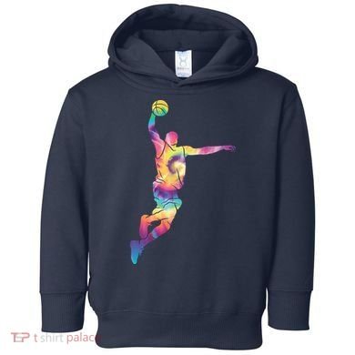 Basketball Tie Dye Vintage Retro Player Toddler Hoodie